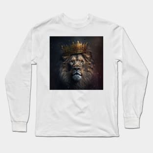 King Lion with crown Long Sleeve T-Shirt